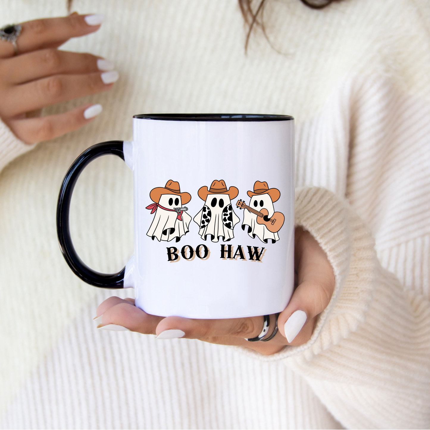 BOO HAW BLACK MUG