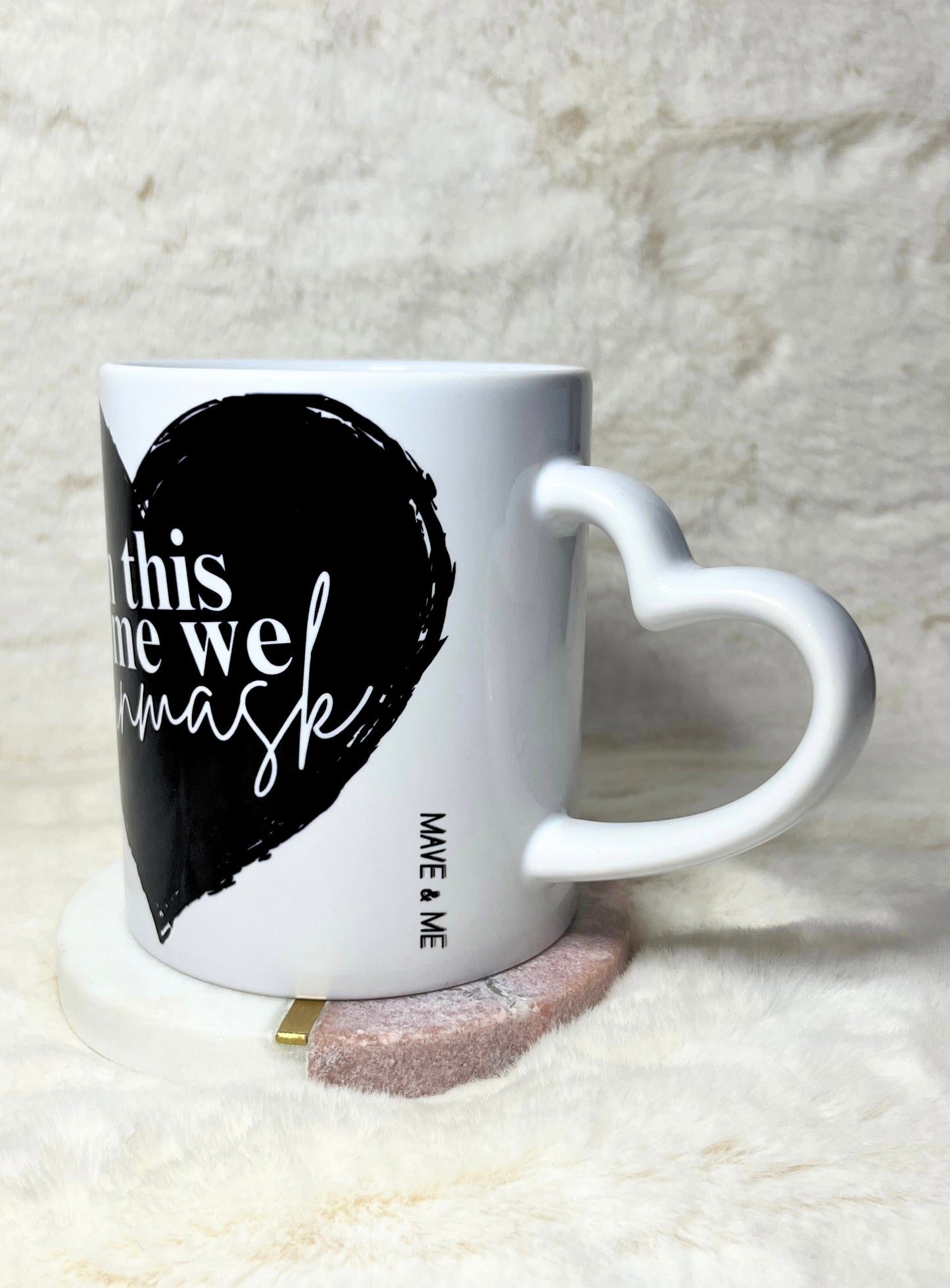 IN THIS HOME WE UNMASK MUG