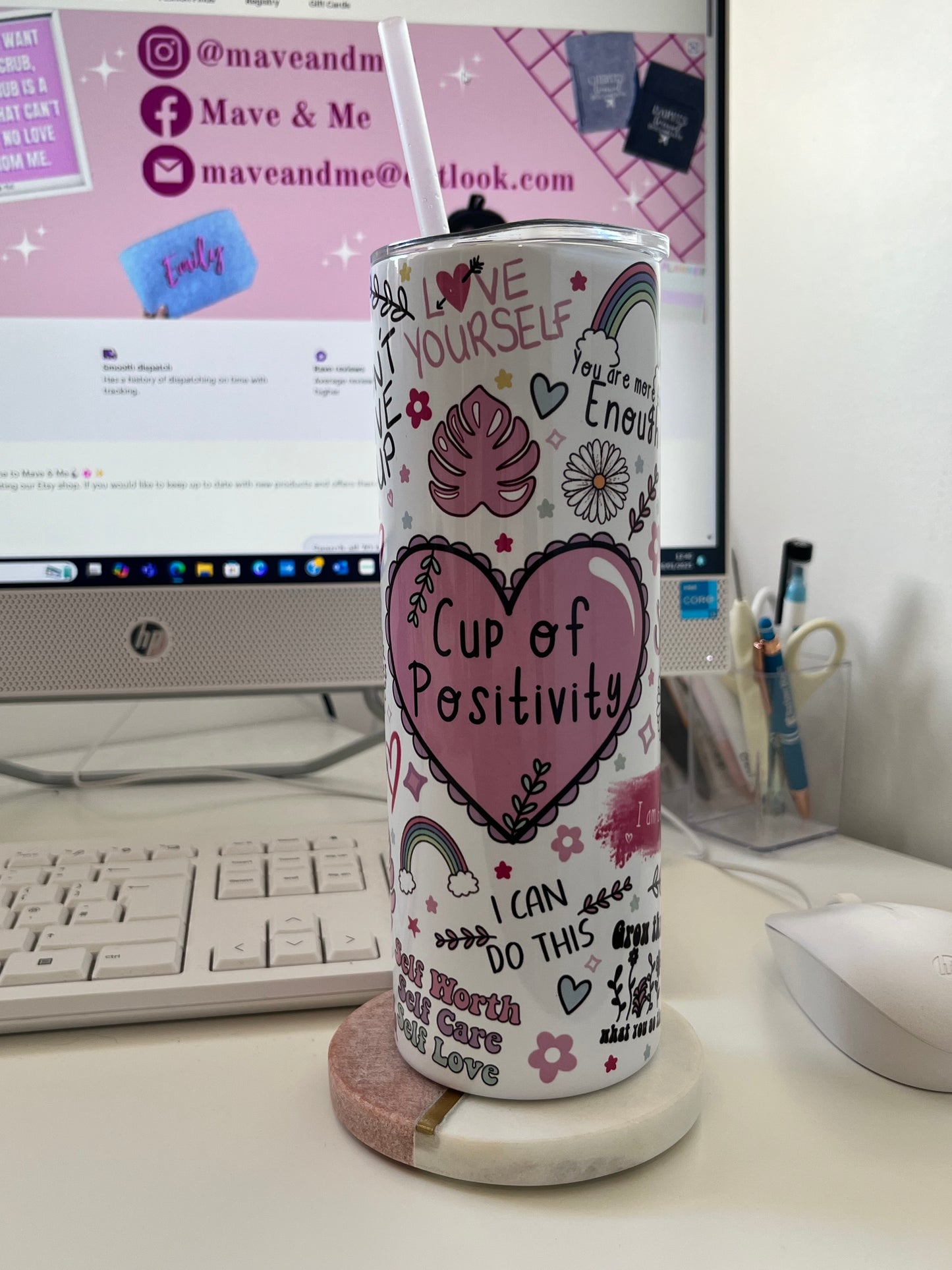 CUP OF POSITIVITY 20oz TUMBLER