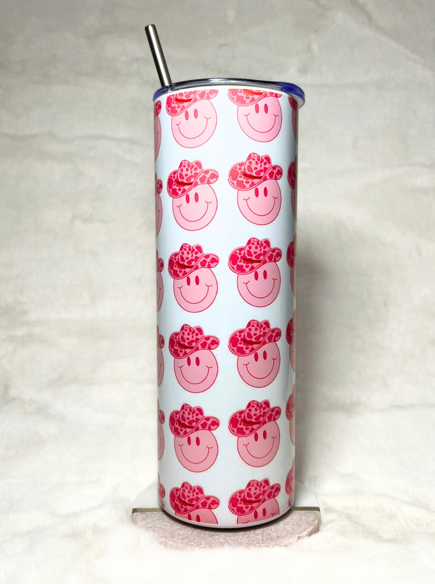 COWBOY SMILEY FACE 20oz TUMBLER