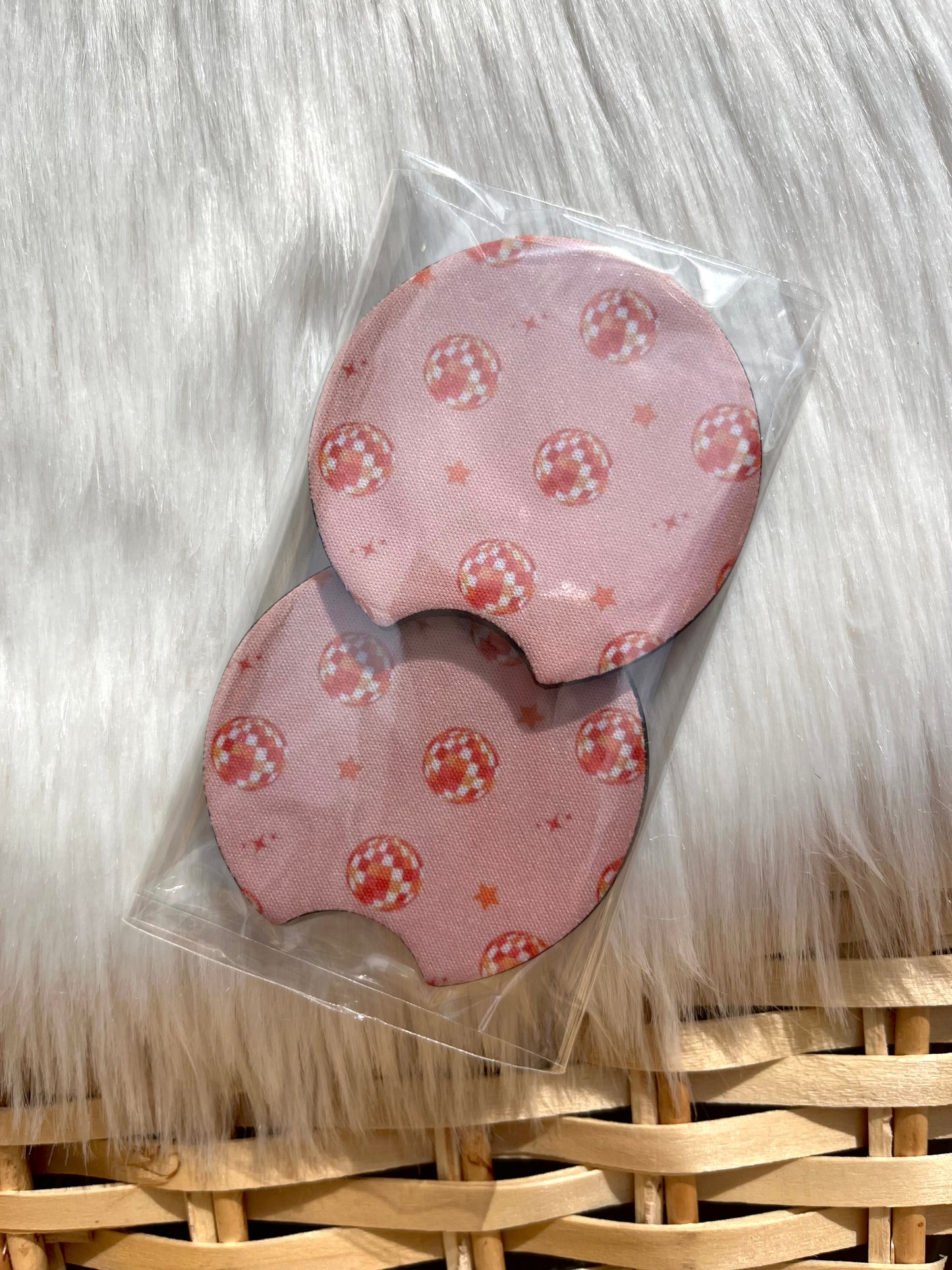 DISCO BALL CAR COASTERS