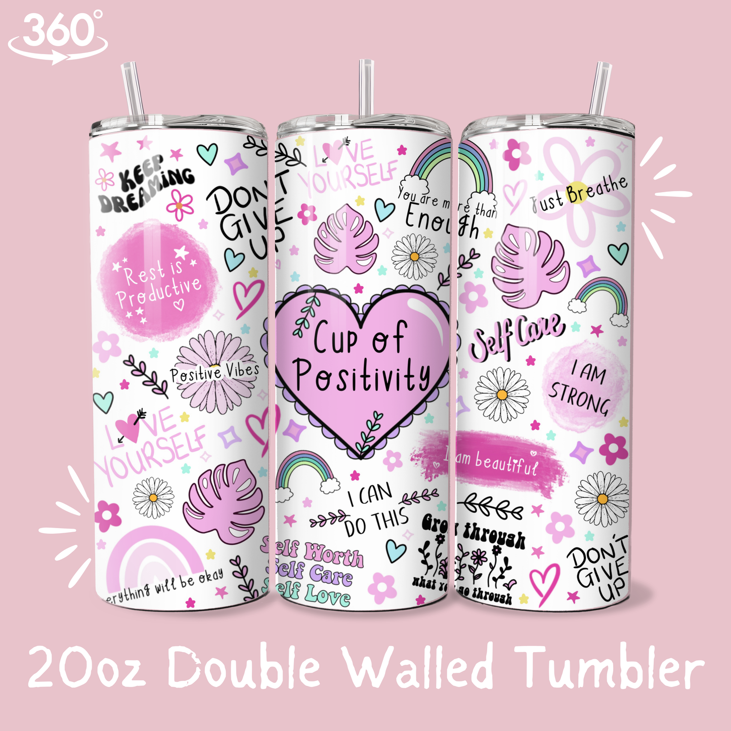 CUP OF POSITIVITY 20oz TUMBLER