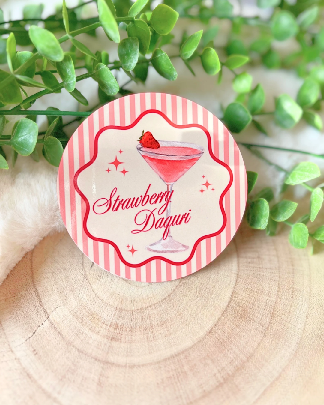 STRAWBERRY DAQURI COCKTAIL COASTER