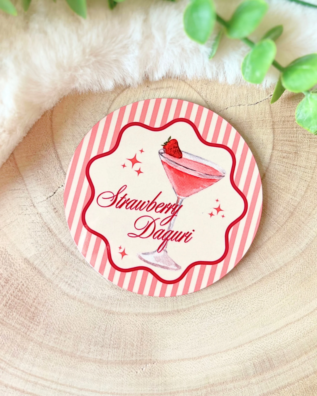 STRAWBERRY DAQURI COCKTAIL COASTER