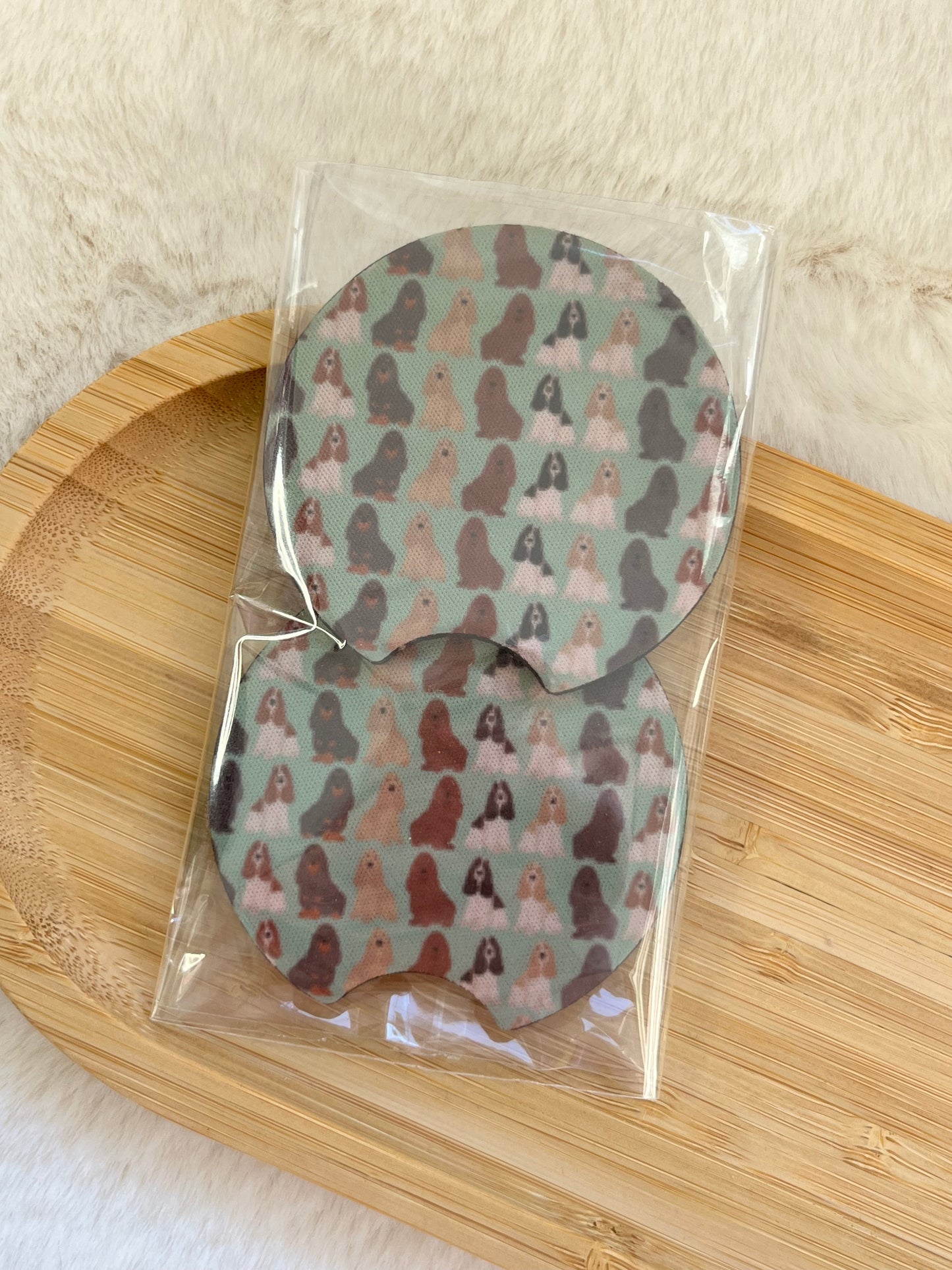 SPANIEL CAR COASTERS