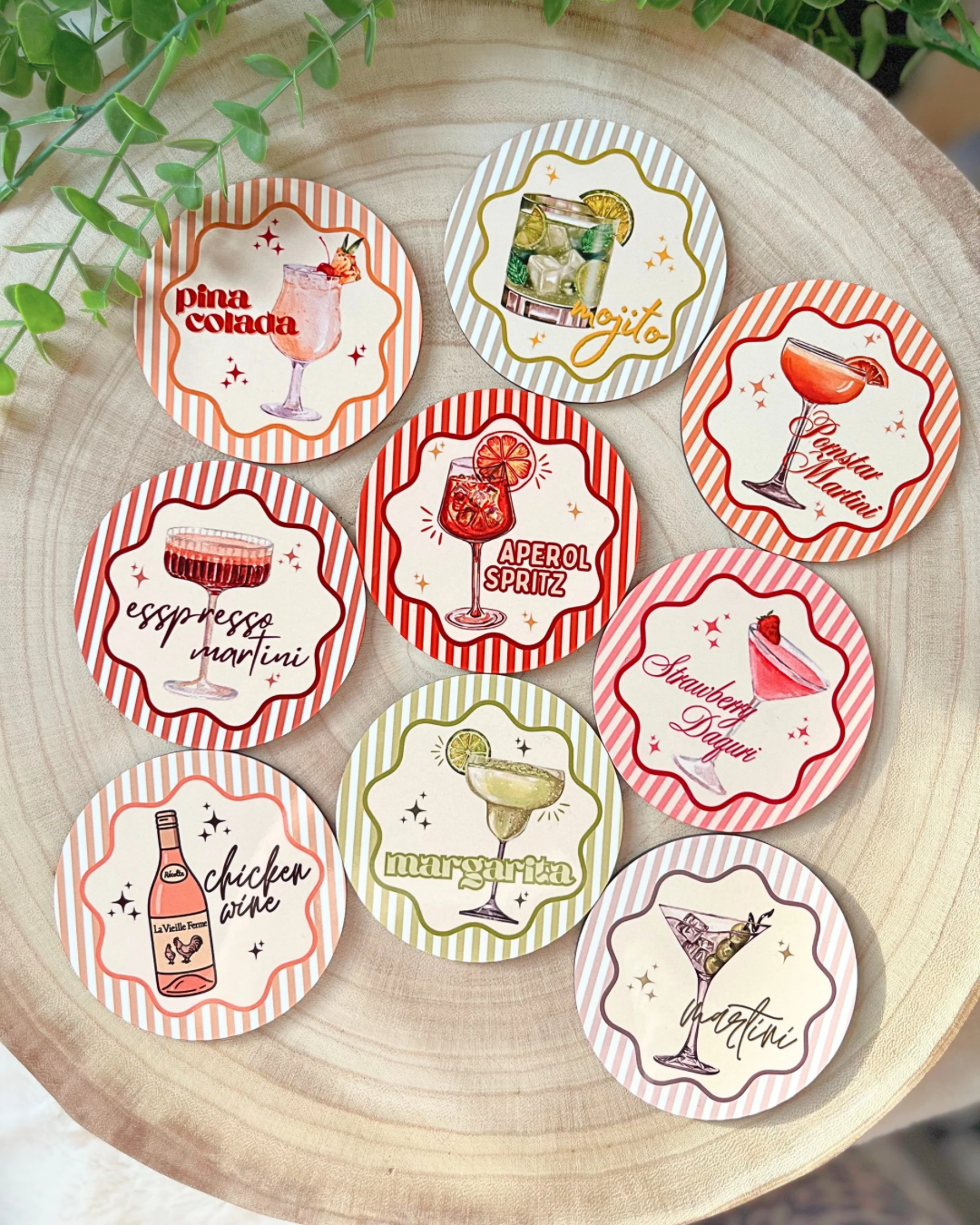 CHICKEN WINE COASTER