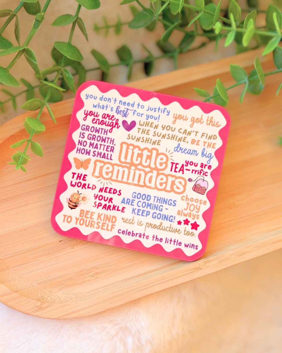 LITTLE REMINDERS COASTER PINK