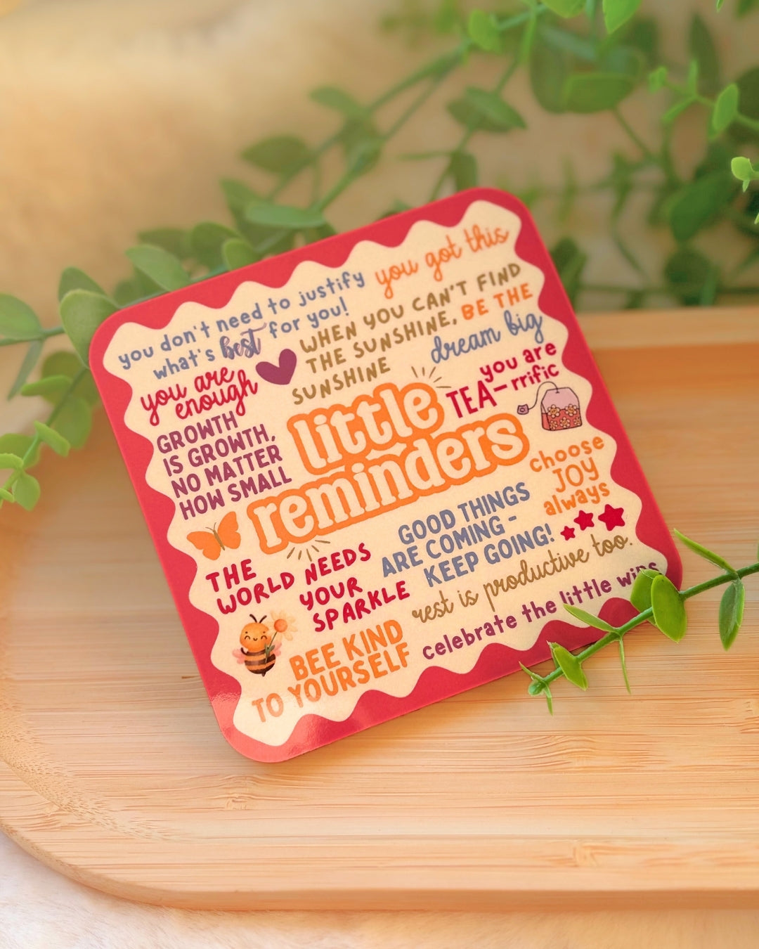 LITTLE REMINDERS COASTER PINK