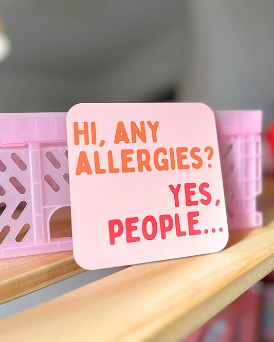 PEOPLE ALLERGY COASTER