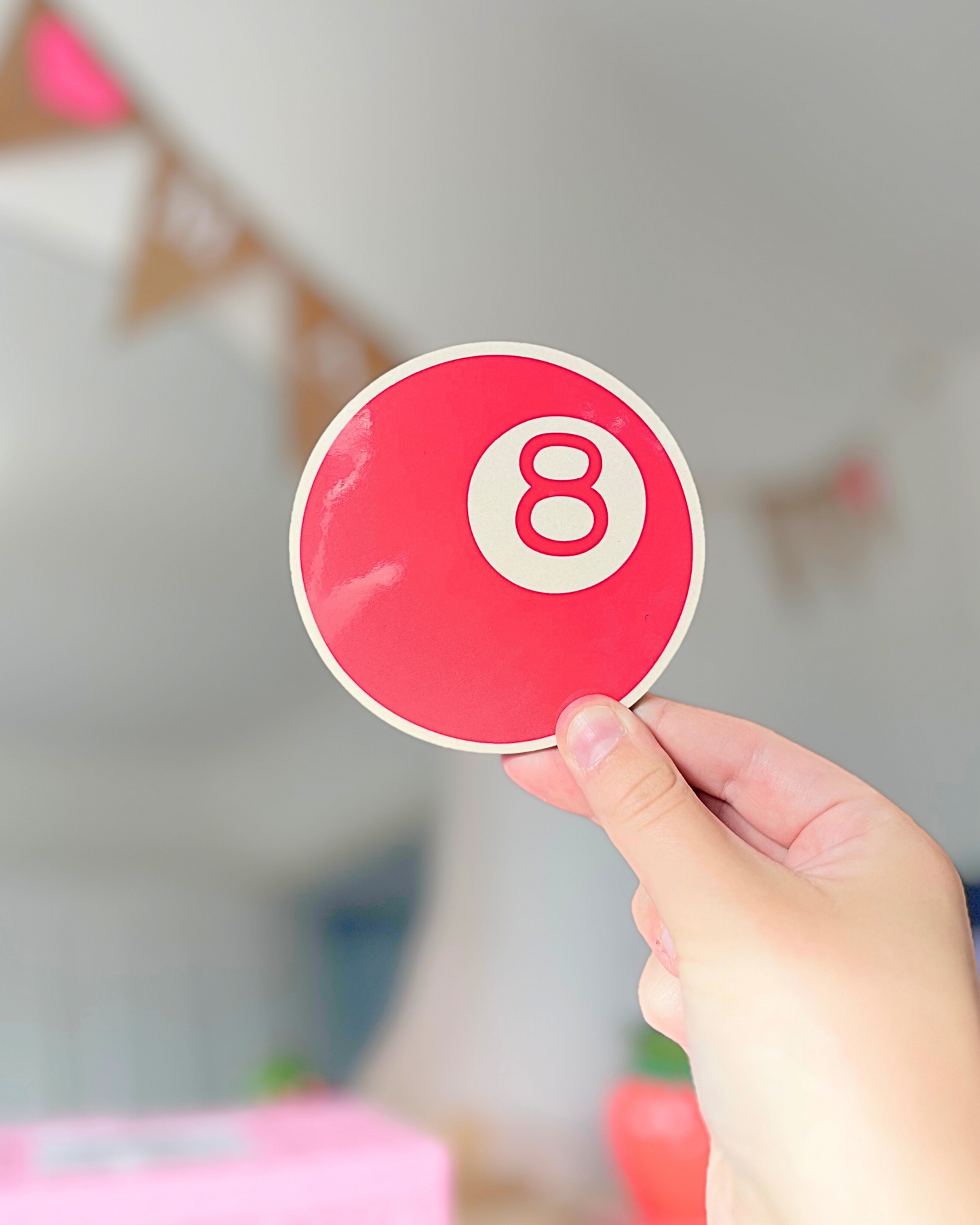 PINK 8 BALL COASER