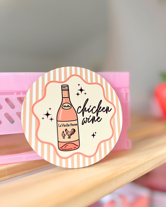 CHICKEN WINE COASTER