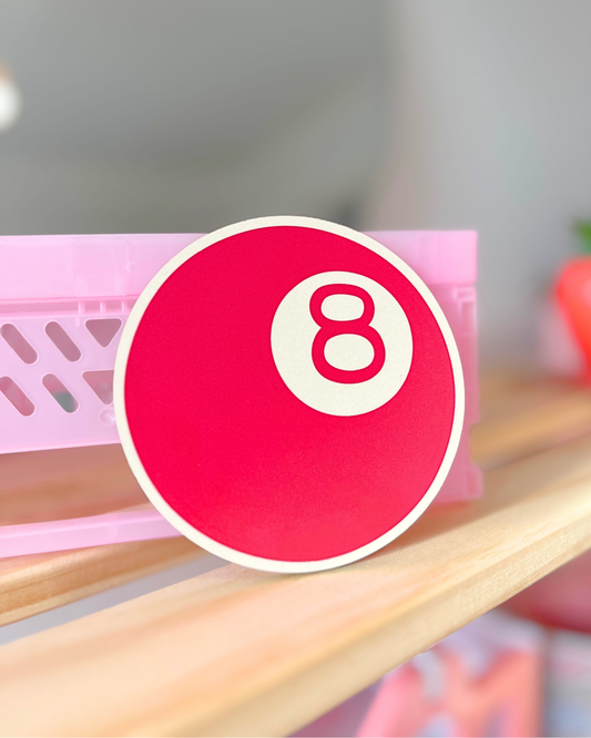 PINK 8 BALL COASER