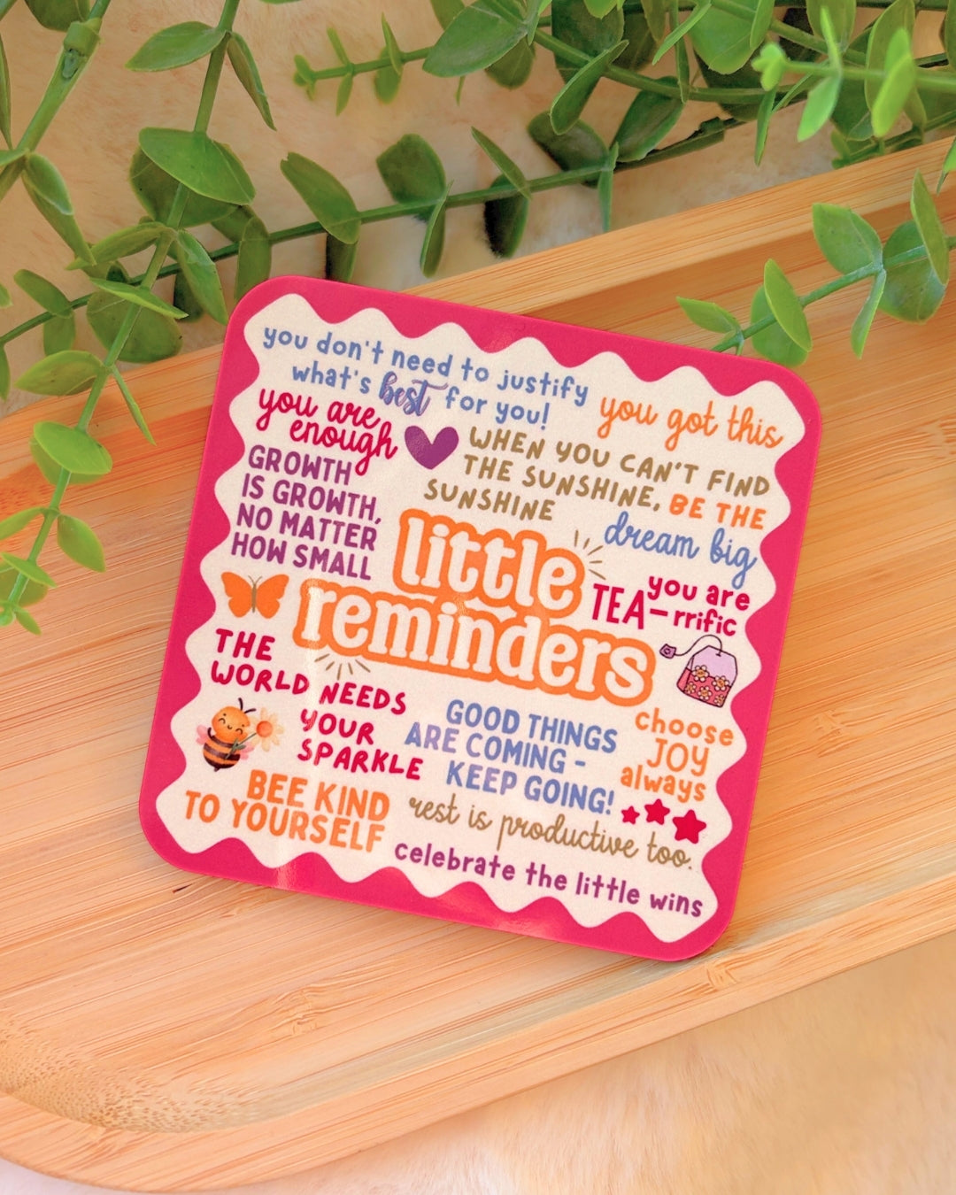LITTLE REMINDERS COASTER PINK