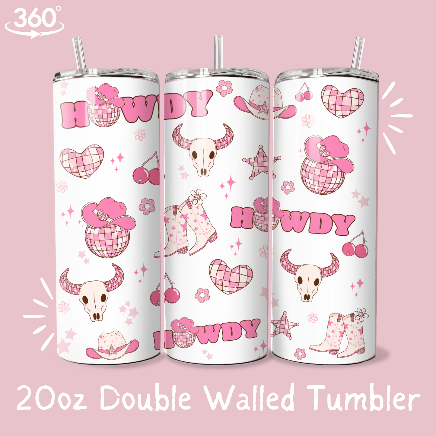 HOWDY COWBOY 20oz TUMBLER