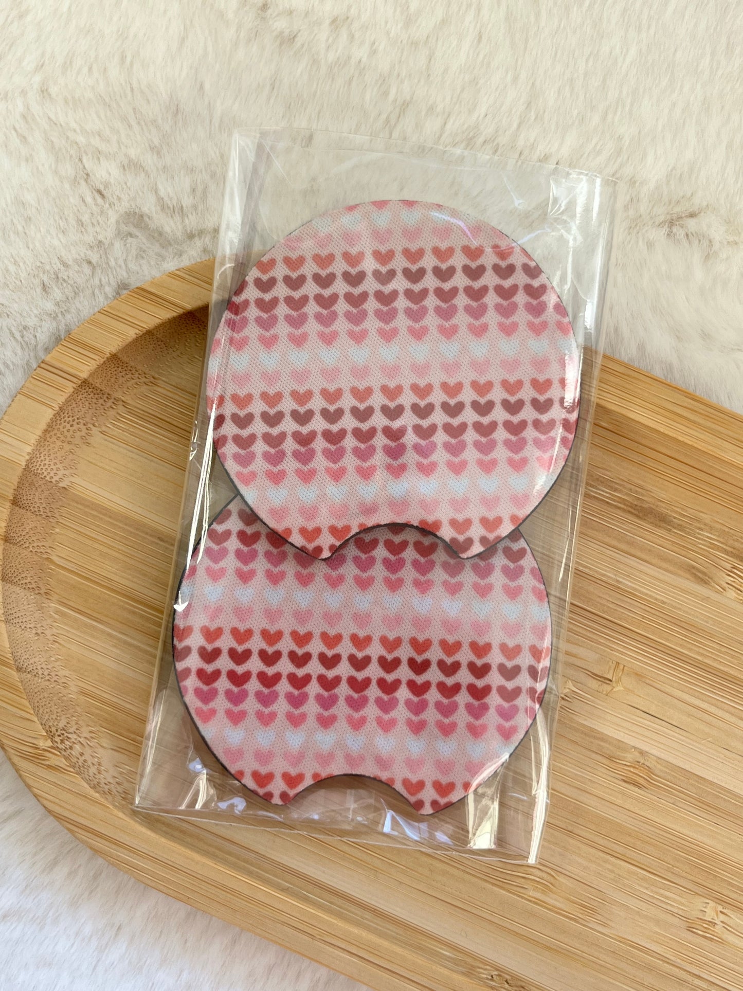 HEART CAR COASTERS