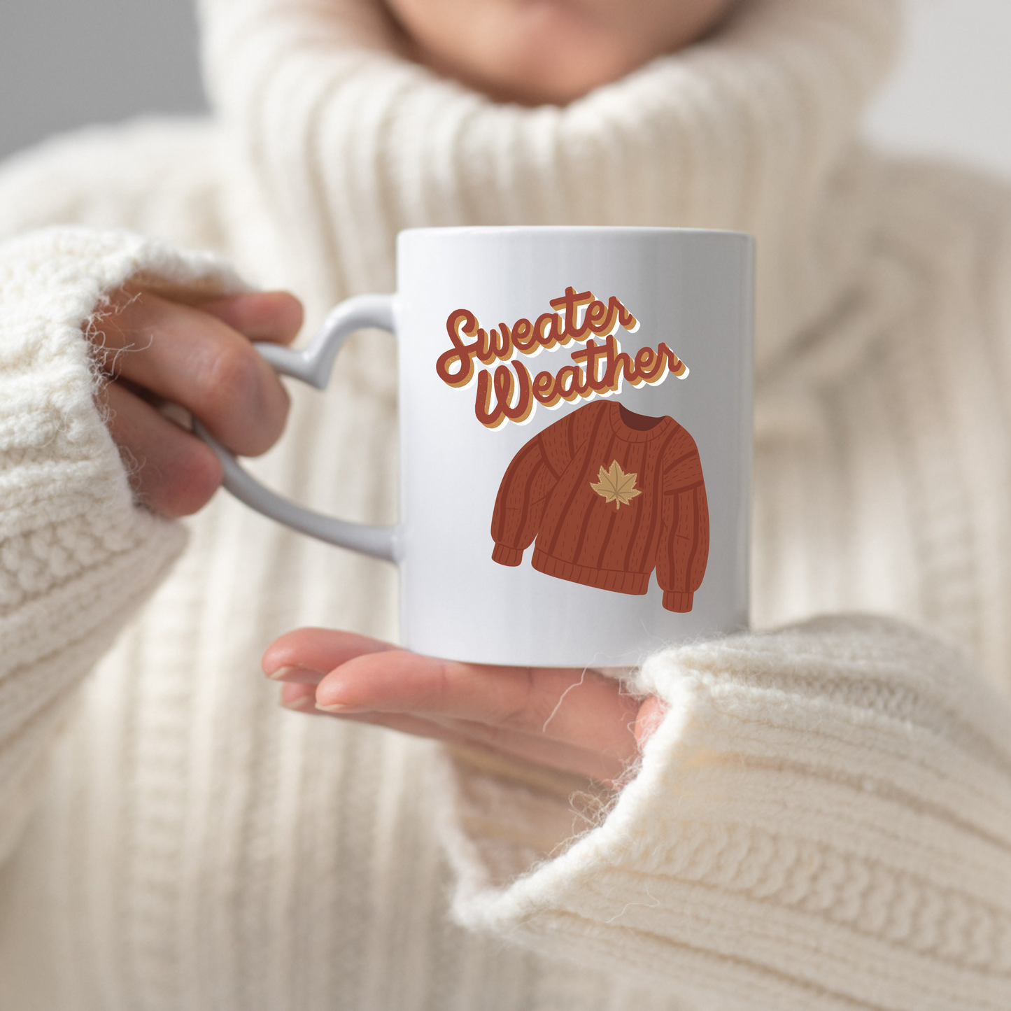 SWEATER WEATHER HEART HANDLE MUG